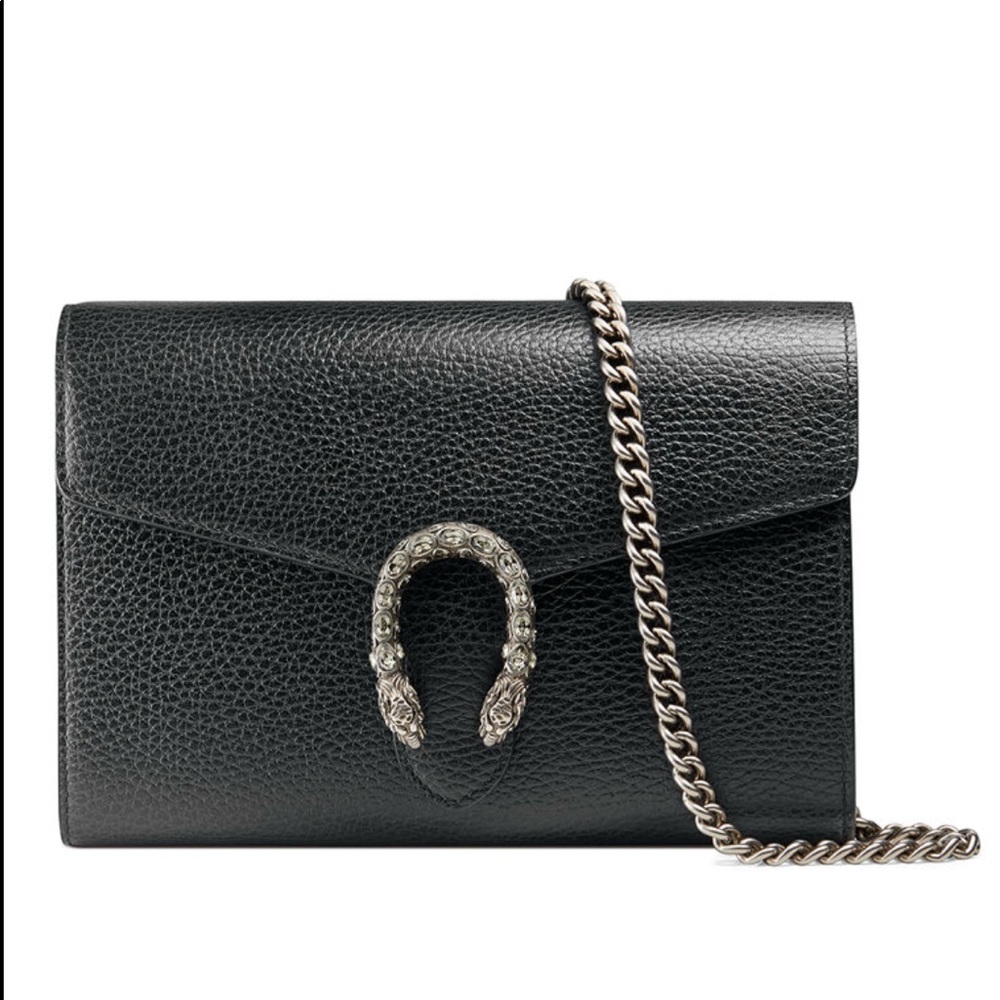 Gucci Dionysus Black leather mini